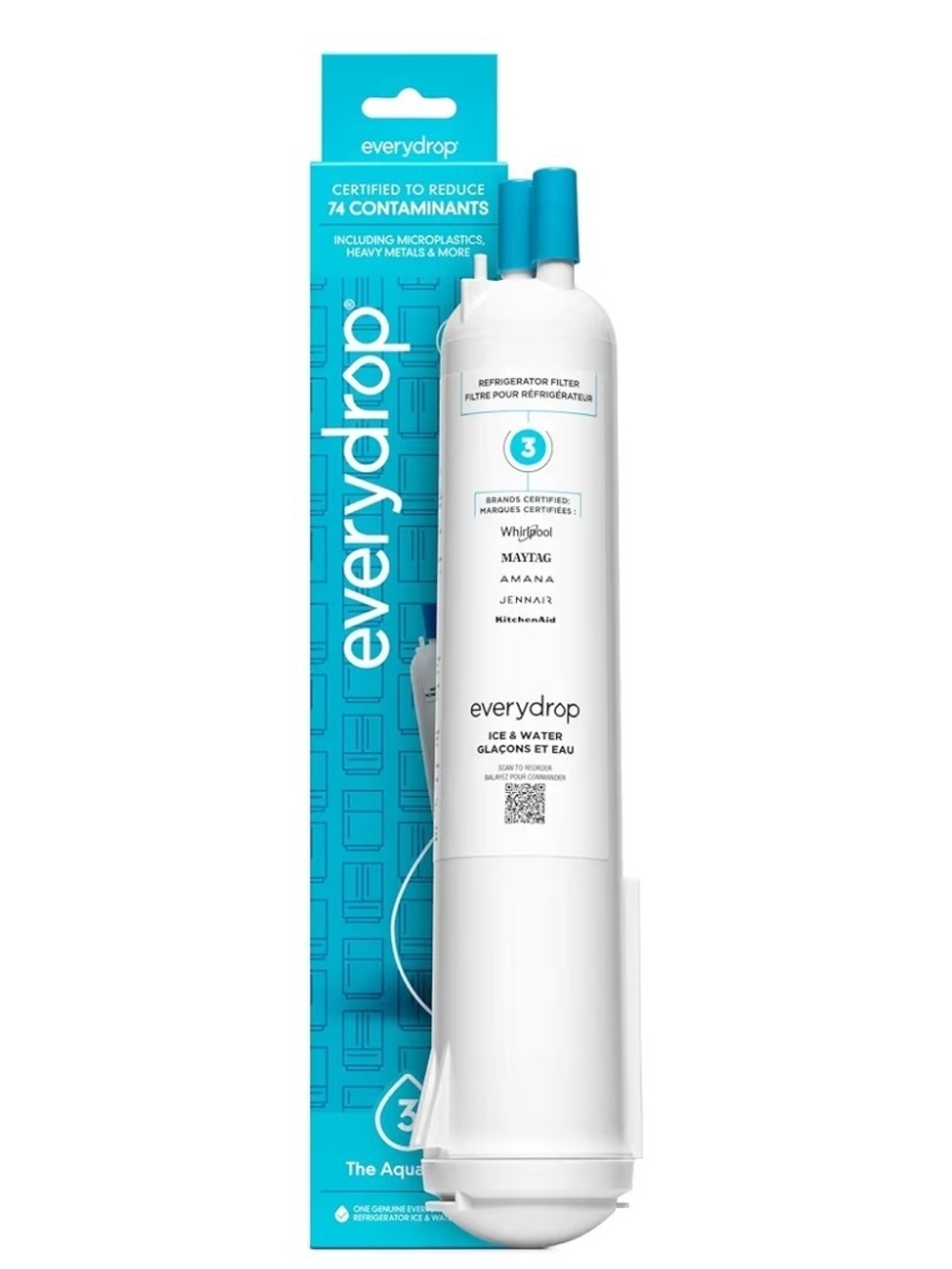 Everydrop Whirlpool Filter 3 EDR3RXD1 Refrigerator Water Filter 1 Pack